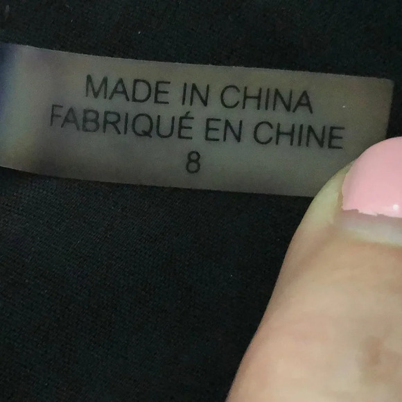 Alice + Olivia Sleeveless Vertical Color Block Dress Black+Cobalt Blue Sz 8 NWOT - Picture 10 of 11